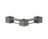 POLYWOOD 48" Country Living L-Shaped Planter Bench Corner Set - Large in Slate Grey