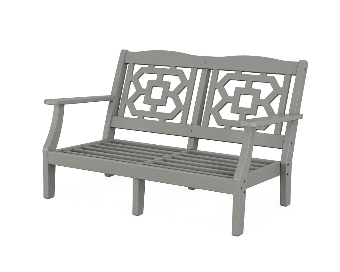 POLYWOOD Chinoiserie Deep Seating Loveseat Frame in Slate Grey