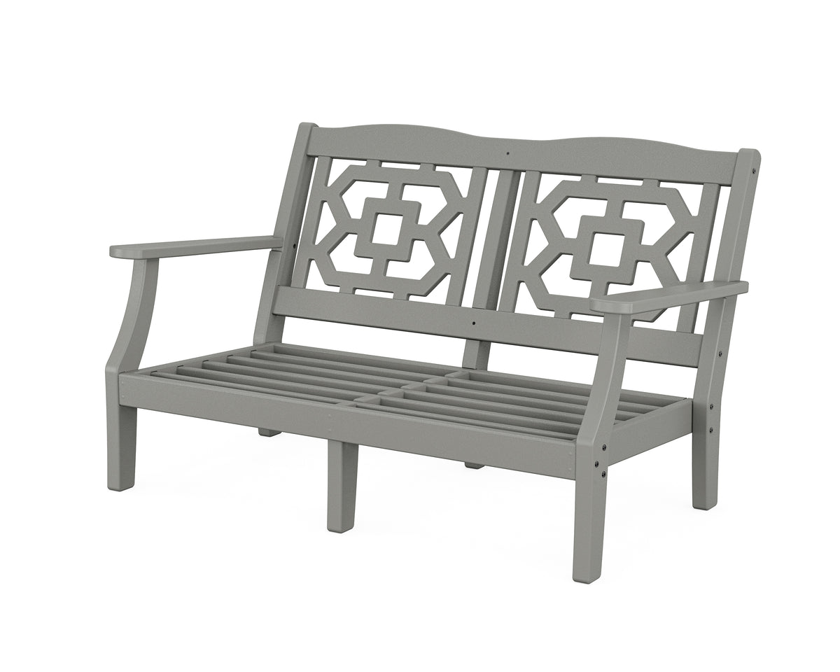 POLYWOOD Chinoiserie Deep Seating Loveseat Frame in Slate Grey