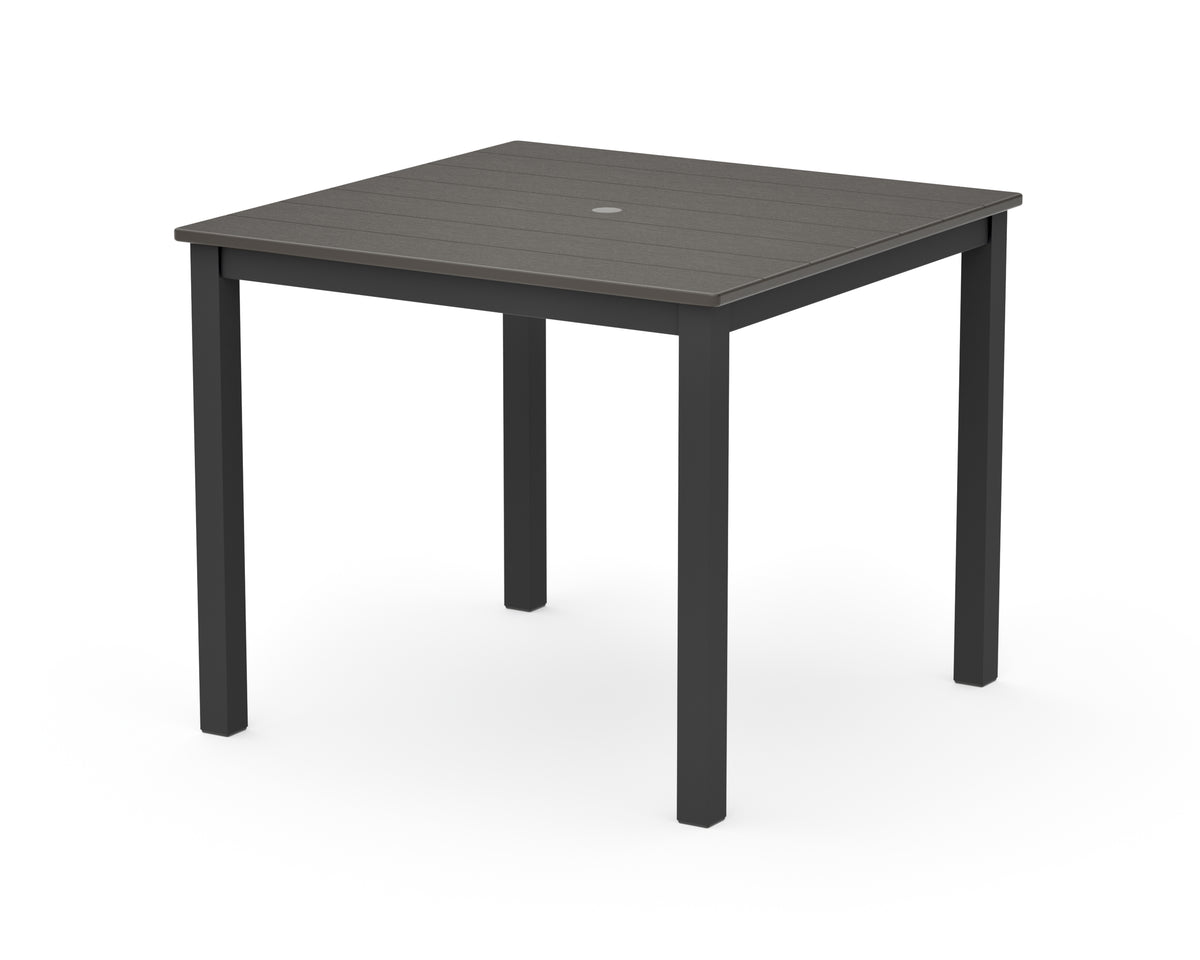 POLYWOOD Main Street 36" x 36" Dining Table in Black / Vintage Coffee