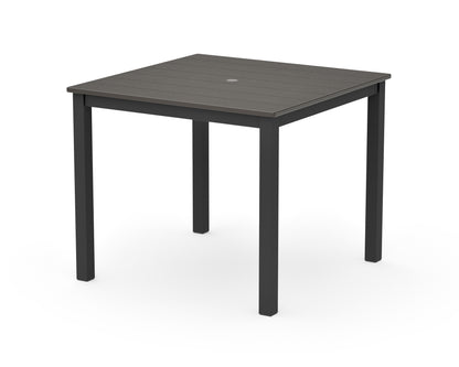 POLYWOOD Main Street 36" x 36" Dining Table in Black / Vintage Coffee