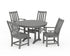 POLYWOOD Vineyard 5-Piece Nautical Trestle Dining Set in Slate Grey