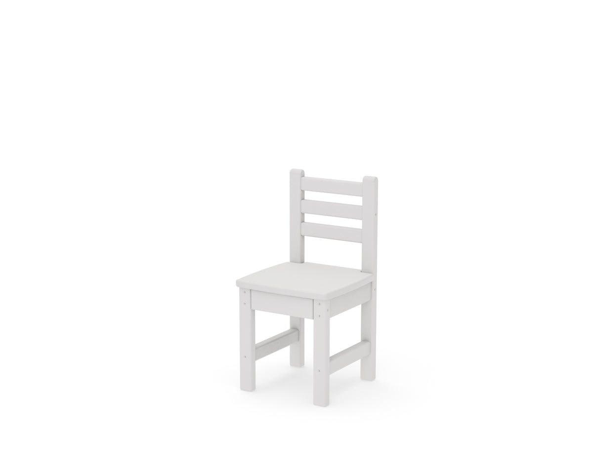 POLYWOOD Toddler Lakeside Dining Chair in Vintage White
