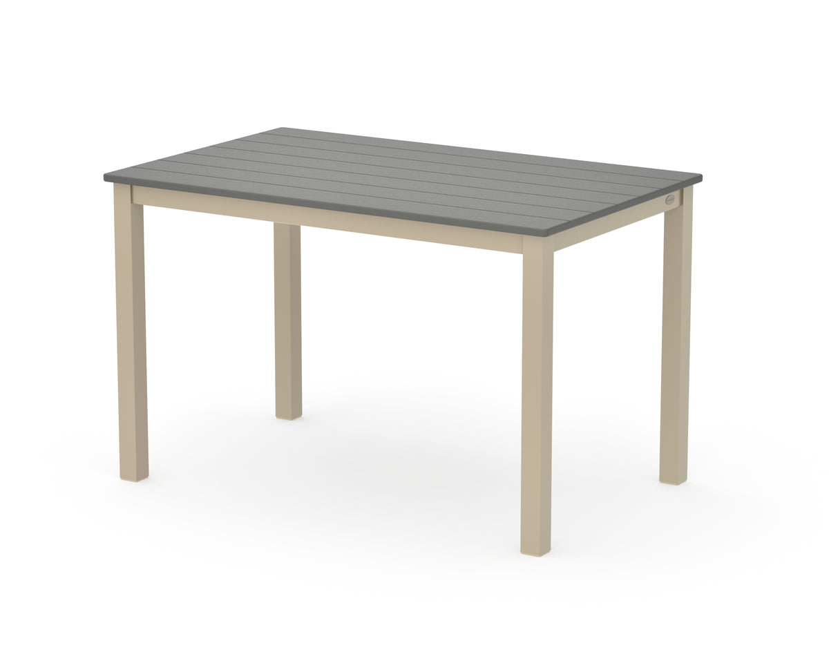 POLYWOOD Main Street 30 x 48 Dining Table in Sand / Slate Grey