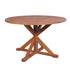 Lloyd Flanders Teak 48" Round Cross Base Dining Table, lifestyle photo 1