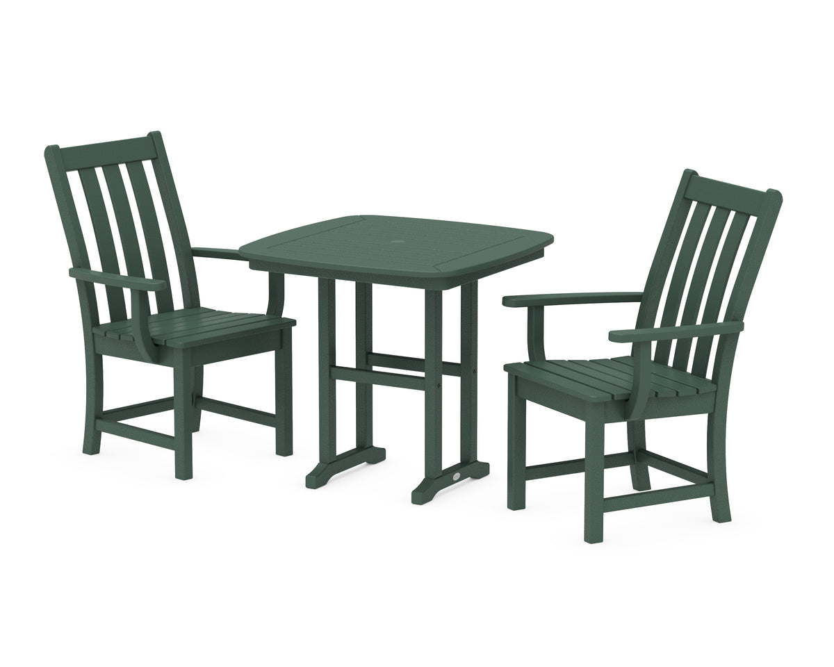 POLYWOOD Vineyard 3-Piece Dining Set in Green