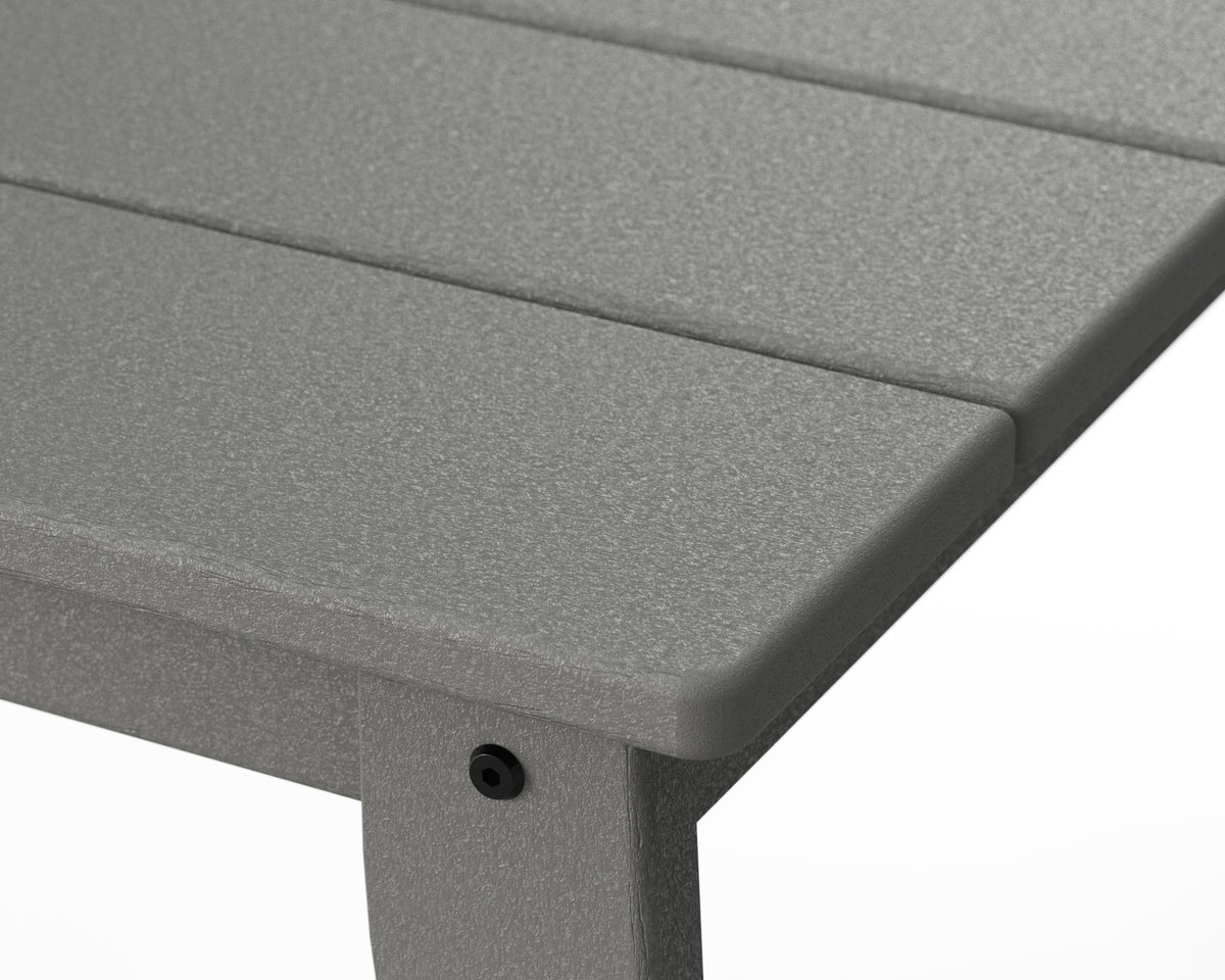 Second angled view of the POLYWOOD Lakeside Coffee Table in Slate Grey