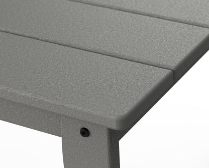 Second angled view of the POLYWOOD Lakeside Coffee Table in Slate Grey