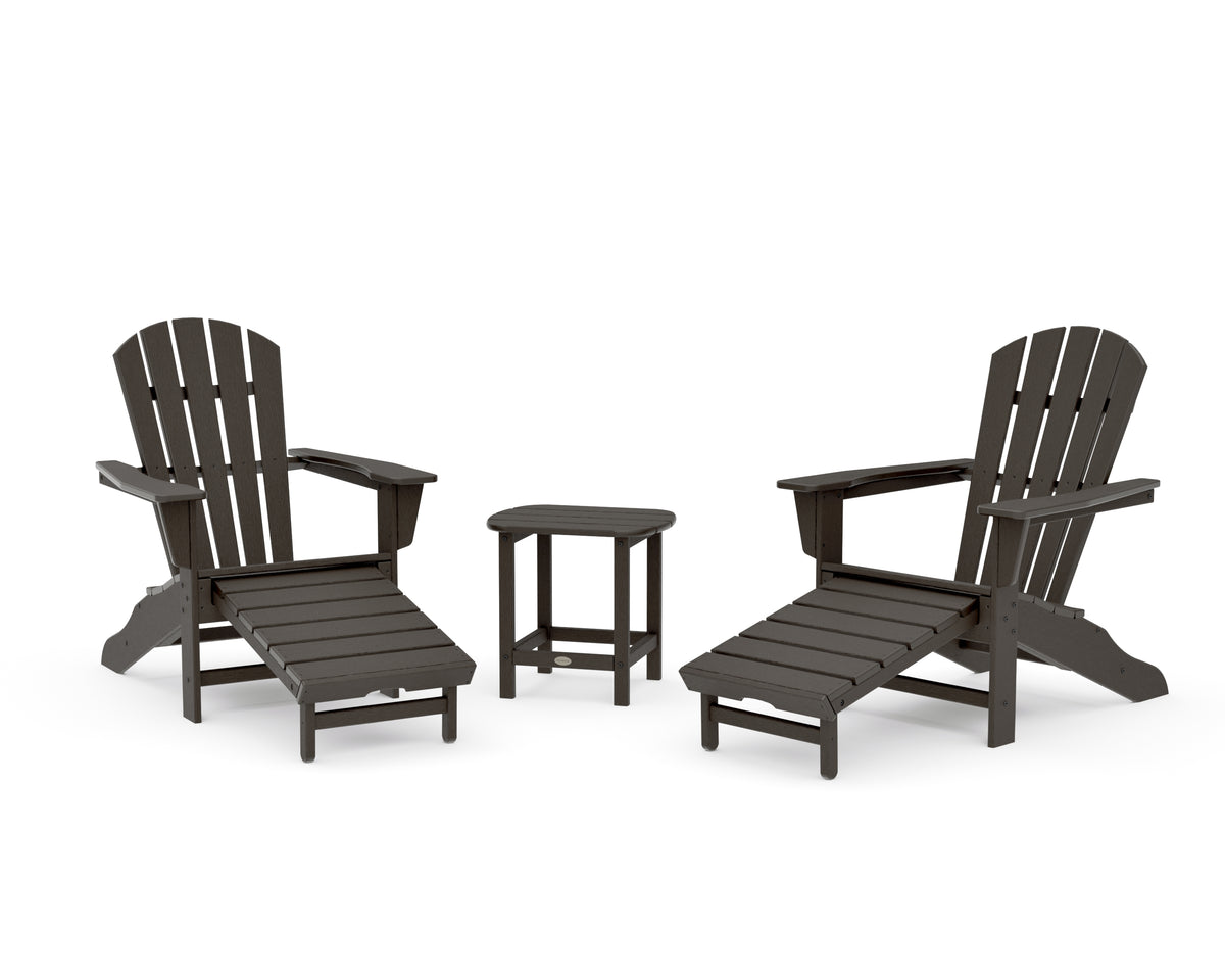 POLYWOOD Palm Coast Ultimate Adirondack 3-Piece Set in Vintage Coffee
