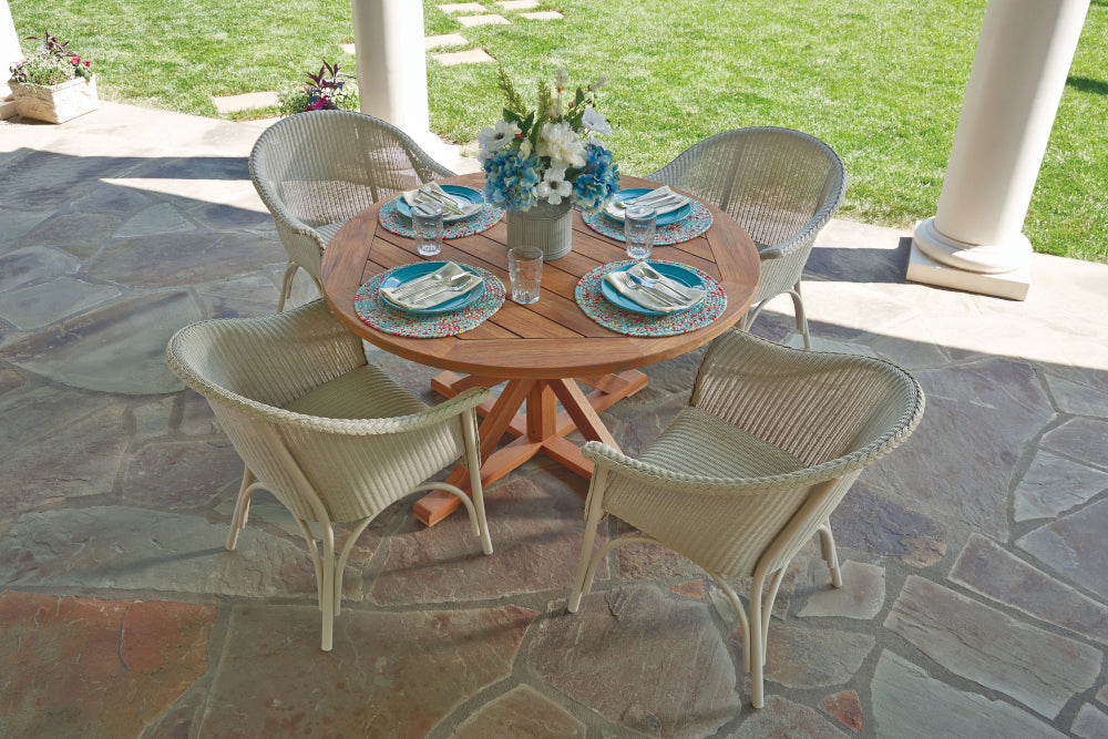 Lloyd Flanders All Seasons Dining Armchair with Padded Seat, lifestyle photo 4