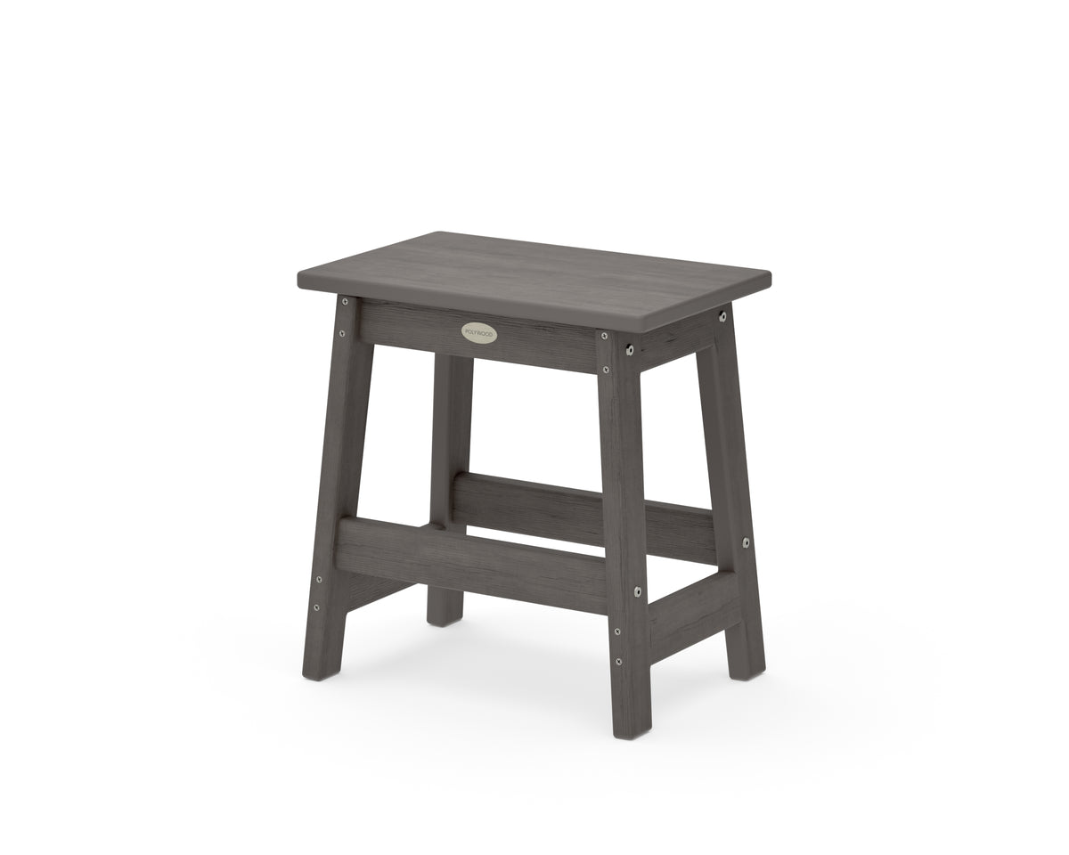 POLYWOOD Modern Studio Stool in Driftwood