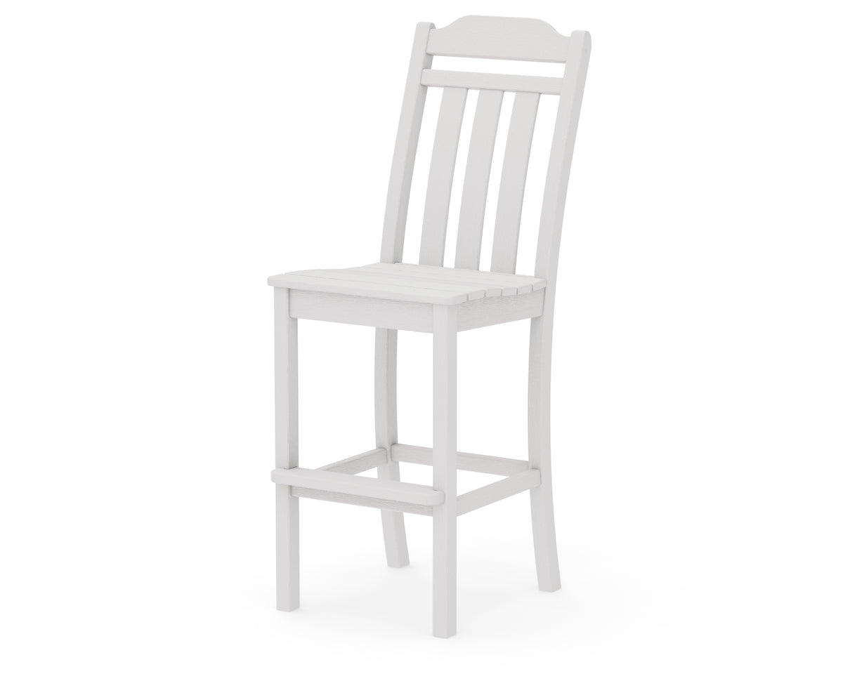 POLYWOOD Cottage Bar Side Chair in Vintage White