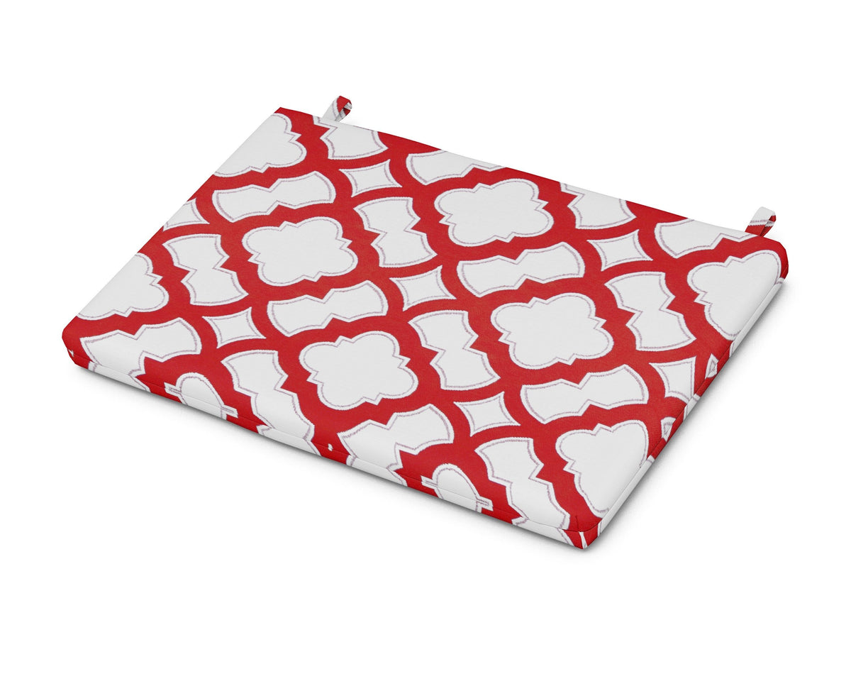 POLYWOOD Eastport Lounge Chair Cushion in Trellis Crimson