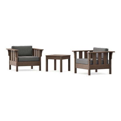 POLYWOOD Acadia 3-Piece Deep Seating Set in Kona