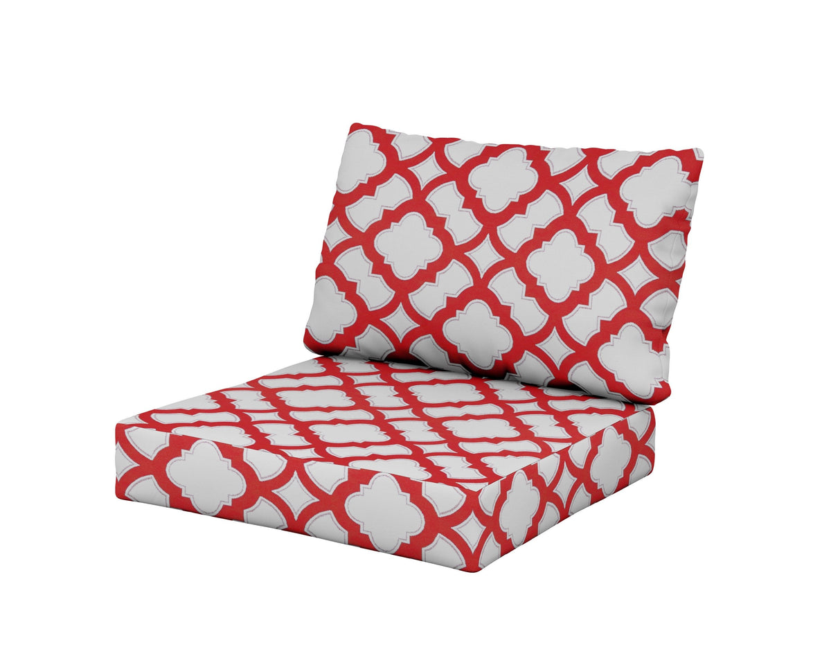 POLYWOOD Modular Cushion in Trellis Crimson