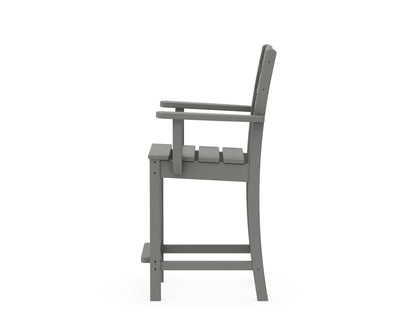 POLYWOOD Lakeside Counter Arm Chair angle view