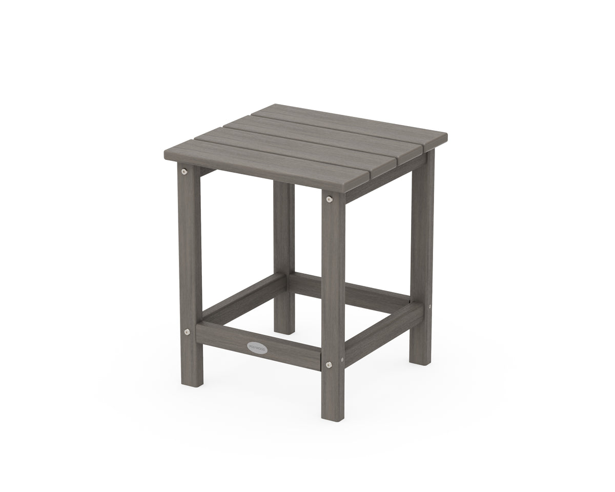 POLYWOOD Long Island 18" Side Table in Driftwood