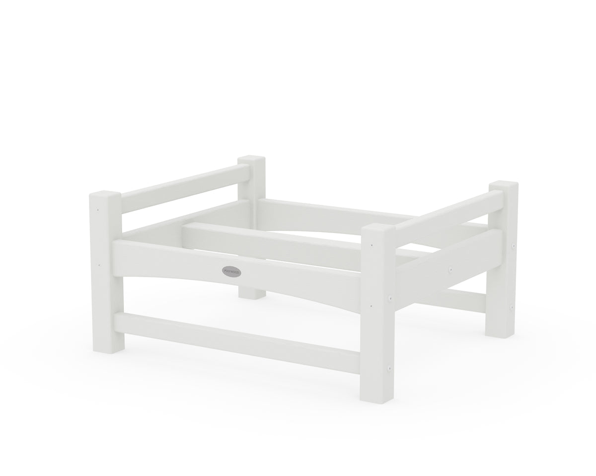 POLYWOOD Club Ottoman Frame in Vintage White