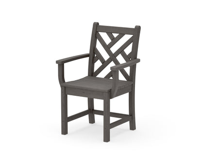 POLYWOOD Chippendale Dining Arm Chair in Driftwood