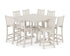 POLYWOOD Traditional Garden 9-Piece Nautical Trestle Bar Set in Sand