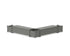 POLYWOOD 60" Nautical L-Shaped Planter Storage Bench Corner Set in Slate Grey