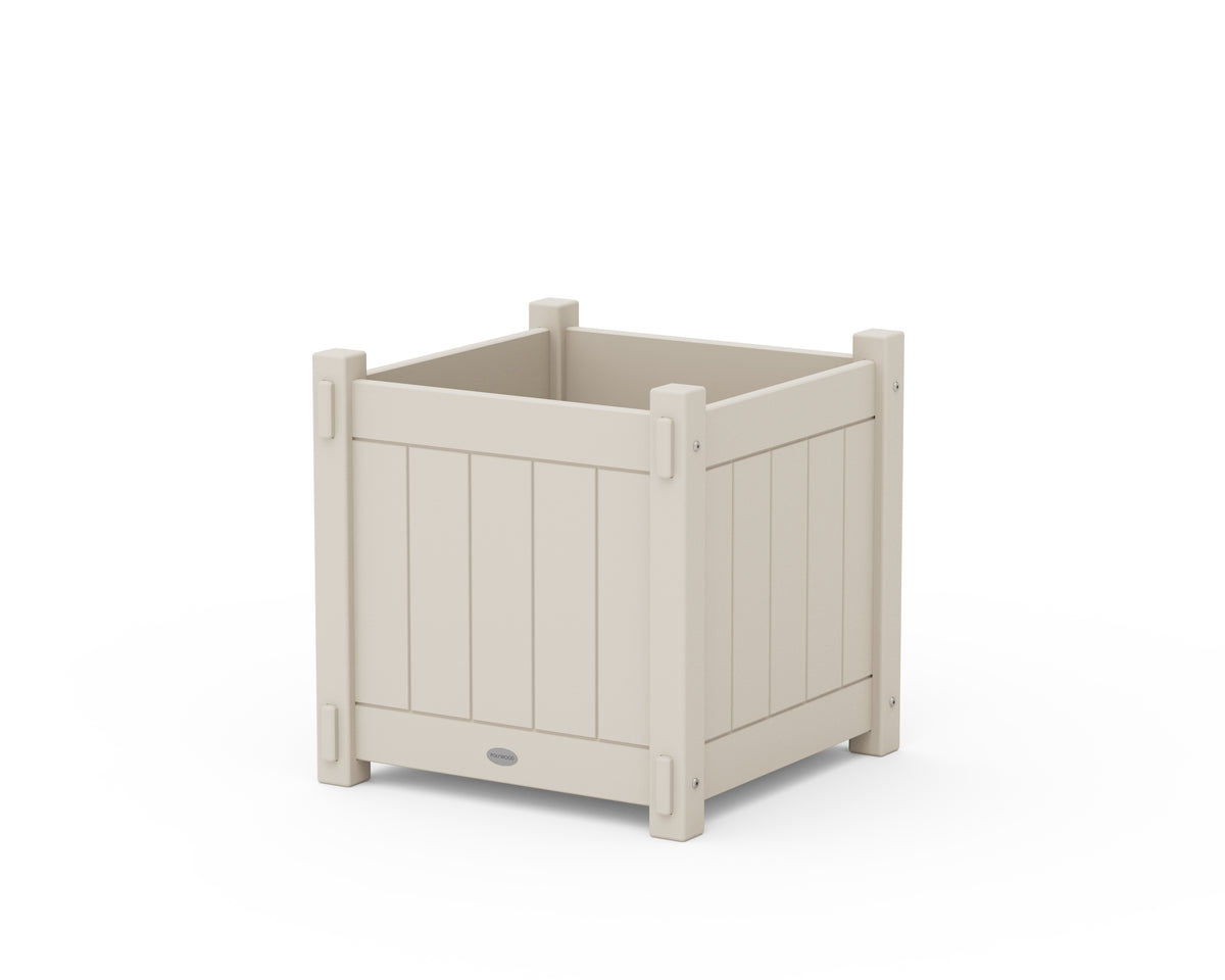 POLYWOOD Vineyard Large Square Planter Box in Sand