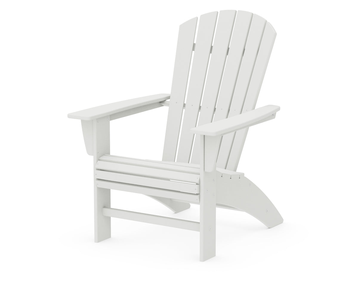 POLYWOOD Nautical Curveback Adirondack Chair in Vintage White