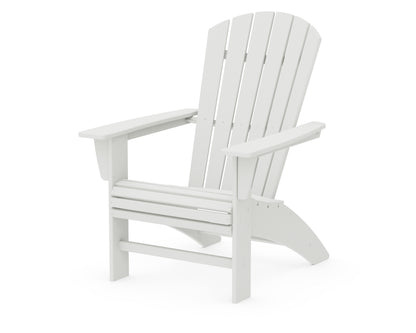 POLYWOOD Nautical Curveback Adirondack Chair in Vintage White