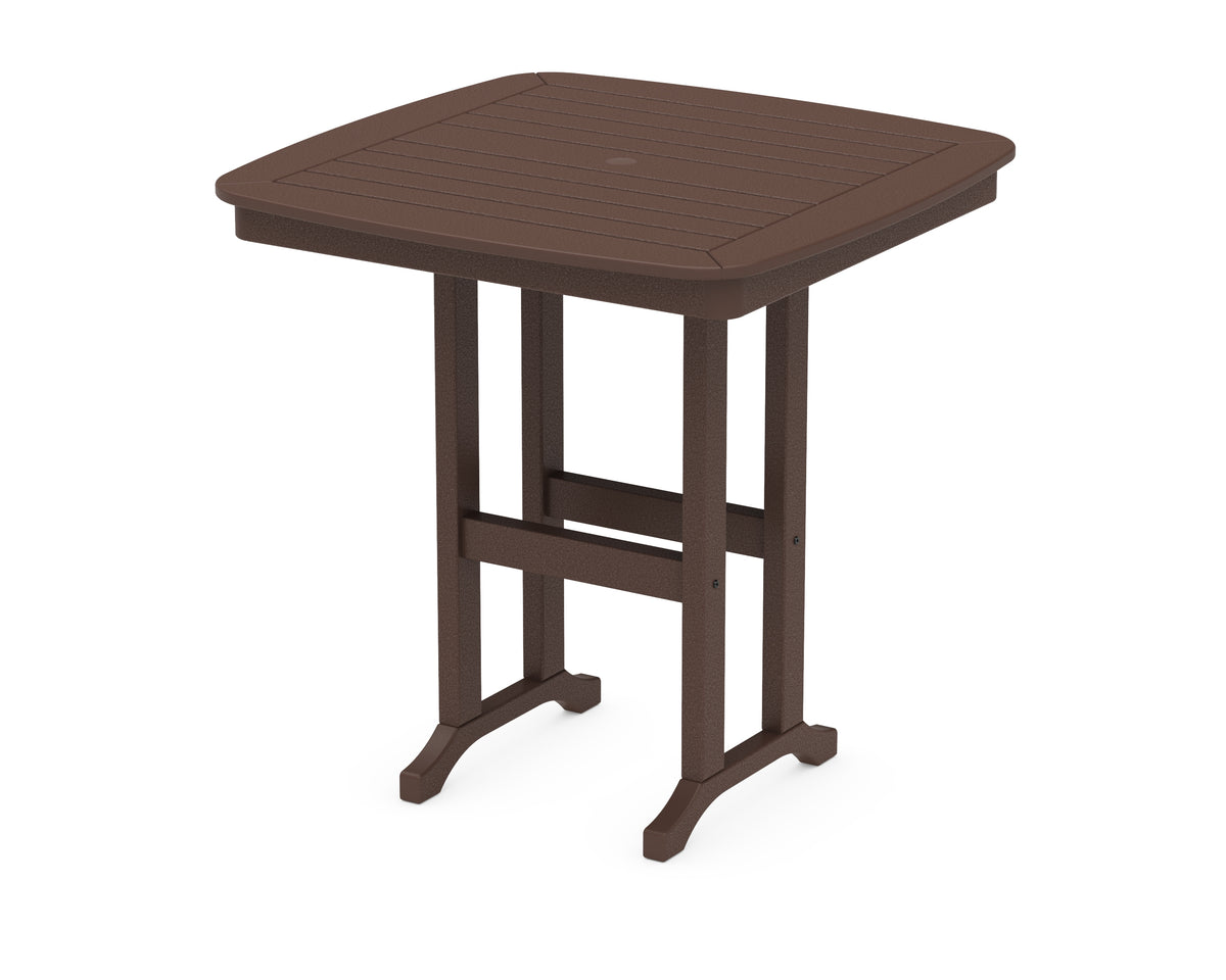 POLYWOOD Nautical 37" Counter Table in Mahogany