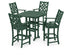 POLYWOOD Country Living Wovendale 5-Piece Bar Set in Green