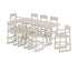 POLYWOOD EDGE 9-Piece Farmhouse Bar Set with Trestle Legs in Sand