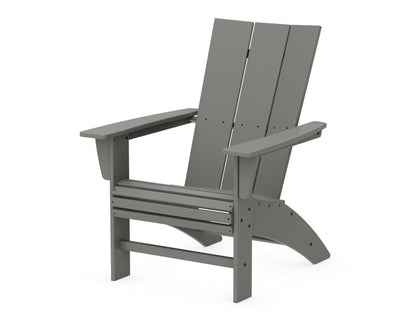 POLYWOOD Modern Curveback Adirondack Chair in Slate Grey