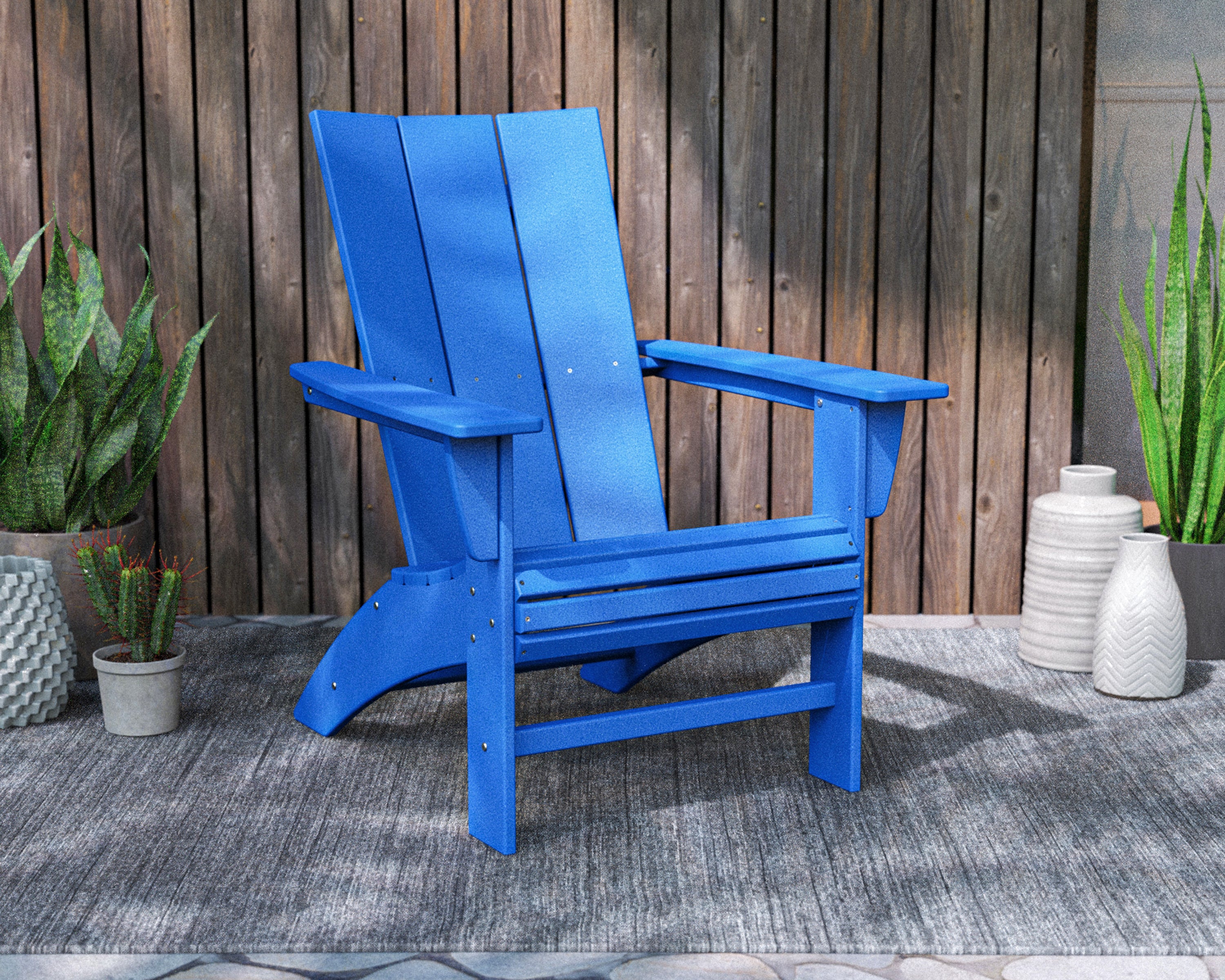 POLYWOOD Modern Curveback Adirondack Chair AD620 | Free Delivery