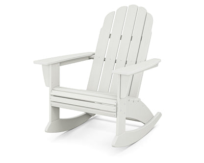 POLYWOOD Vineyard Curveback Adirondack Rocking Chair in Vintage White