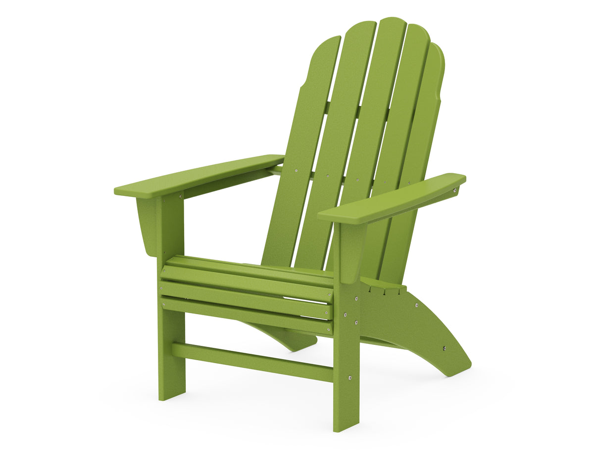 POLYWOOD Vineyard Curveback Adirondack Chair in Lime