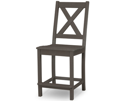POLYWOOD Braxton Counter Side Chair in Vintage Coffee