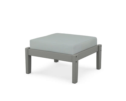 POLYWOOD Deep Seating Ottoman in Slate Grey / Spa