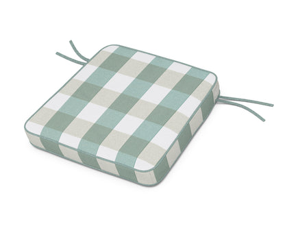 POLYWOOD Acadia Dining Arm Seat Cushion in Buffalo Plaid Glacier Spa