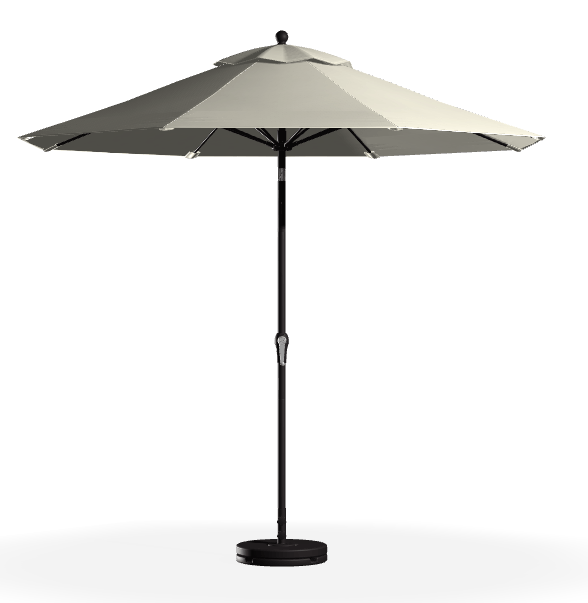 Frankford Umbrellas Patio Umbrella Black / Cadet Grey Monterey 9&