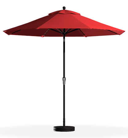 Frankford Umbrellas Patio Umbrella Black / Logo Red Monterey 9&