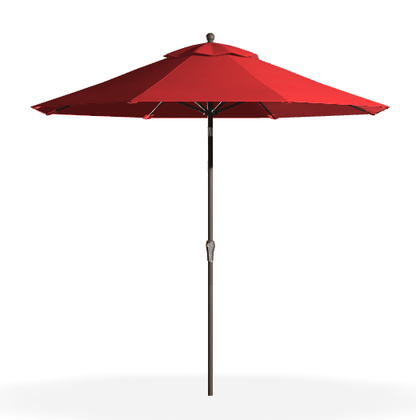 Frankford Umbrellas Patio Umbrella Bronze / Logo Red Monterey 9&