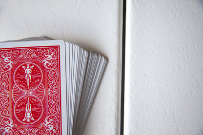 Card game set up on the POLYWOOD Newport 22" x 36" Coffee Table in White
