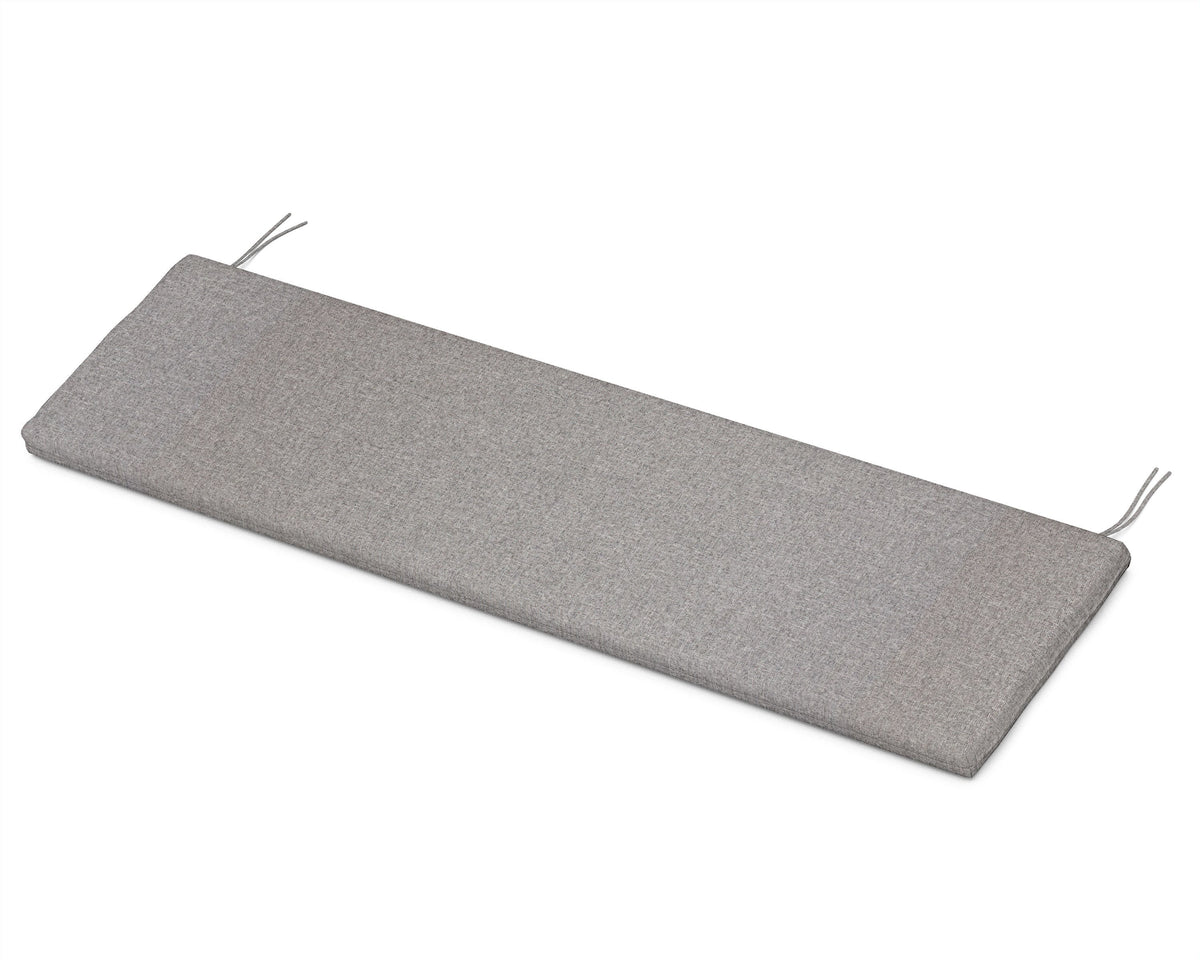 POLYWOOD Ateeva™ 56" x 18" Outdoor Bench and Swing Seat Cushion by POLYWOOD® in Grey Mist