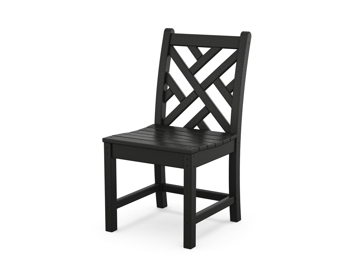 POLYWOOD Chippendale Dining Side Chair in Black