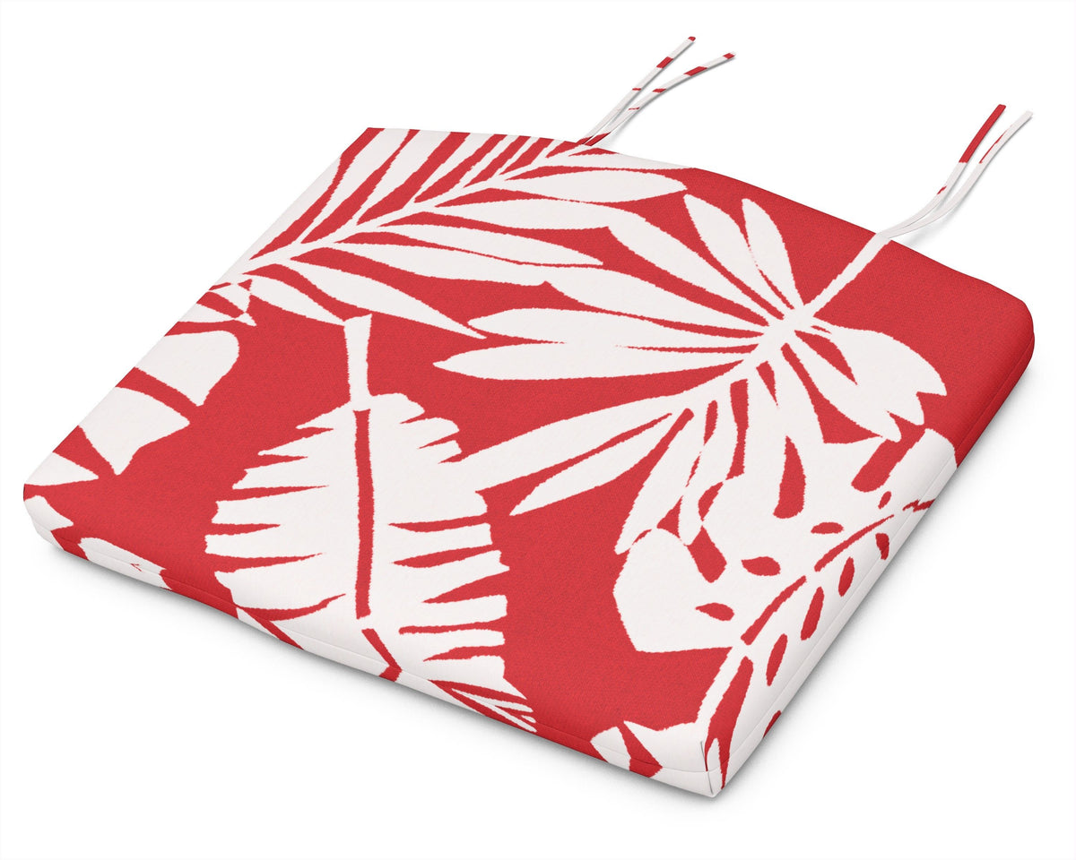 POLYWOOD Standard Seat Cushion 17"D x 20.5"W x 2.5"H in Leaf Crimson