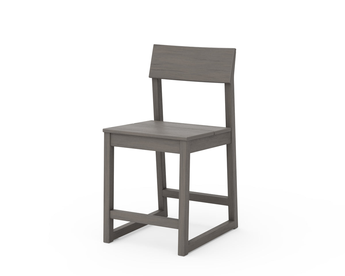 POLYWOOD EDGE Counter Side Chair in Driftwood