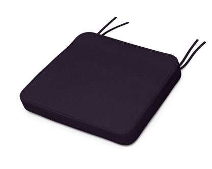 POLYWOOD Chinoiserie Arm Chair Seat Cushion in Navy Linen