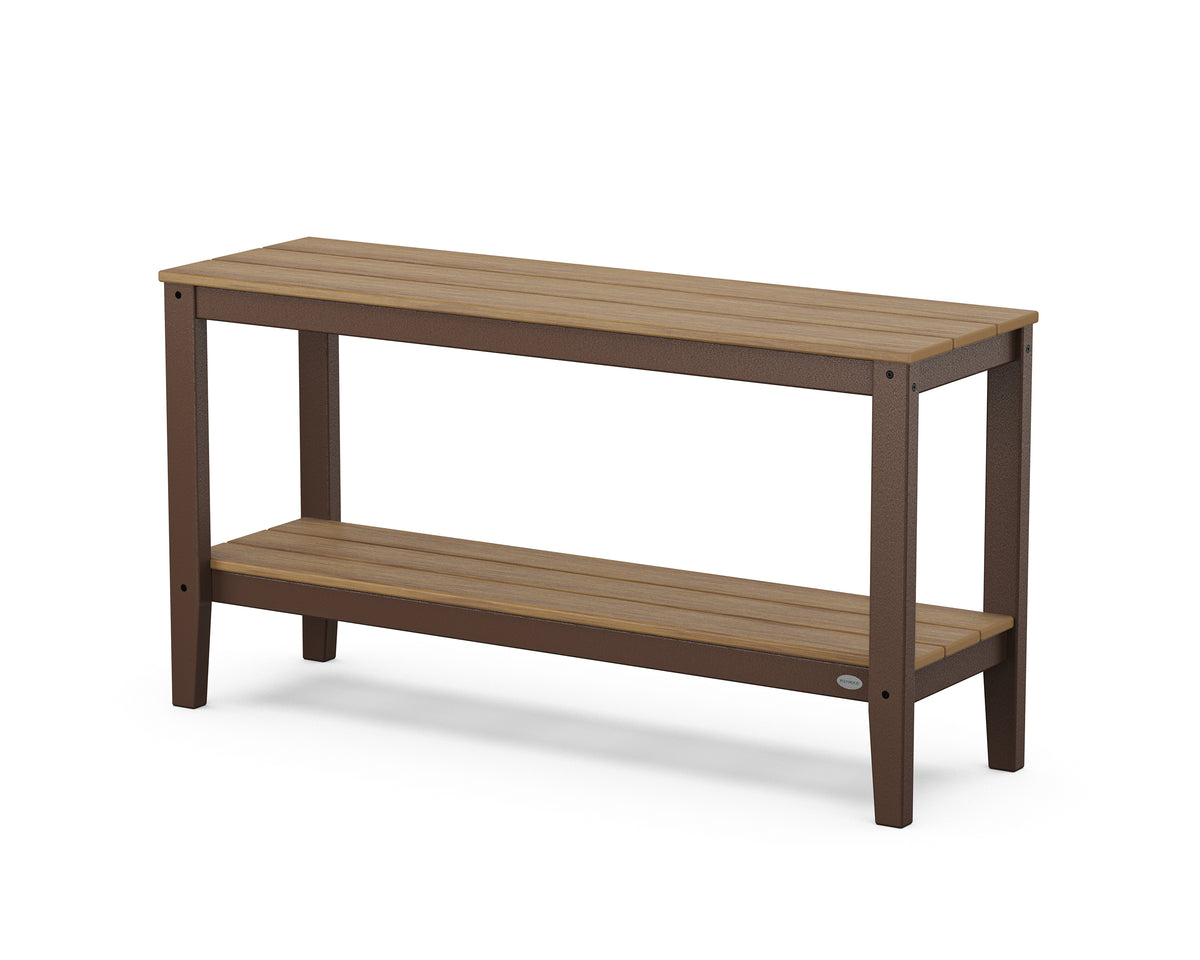POLYWOOD Newport 55" Console Table in Mahogany / Natural