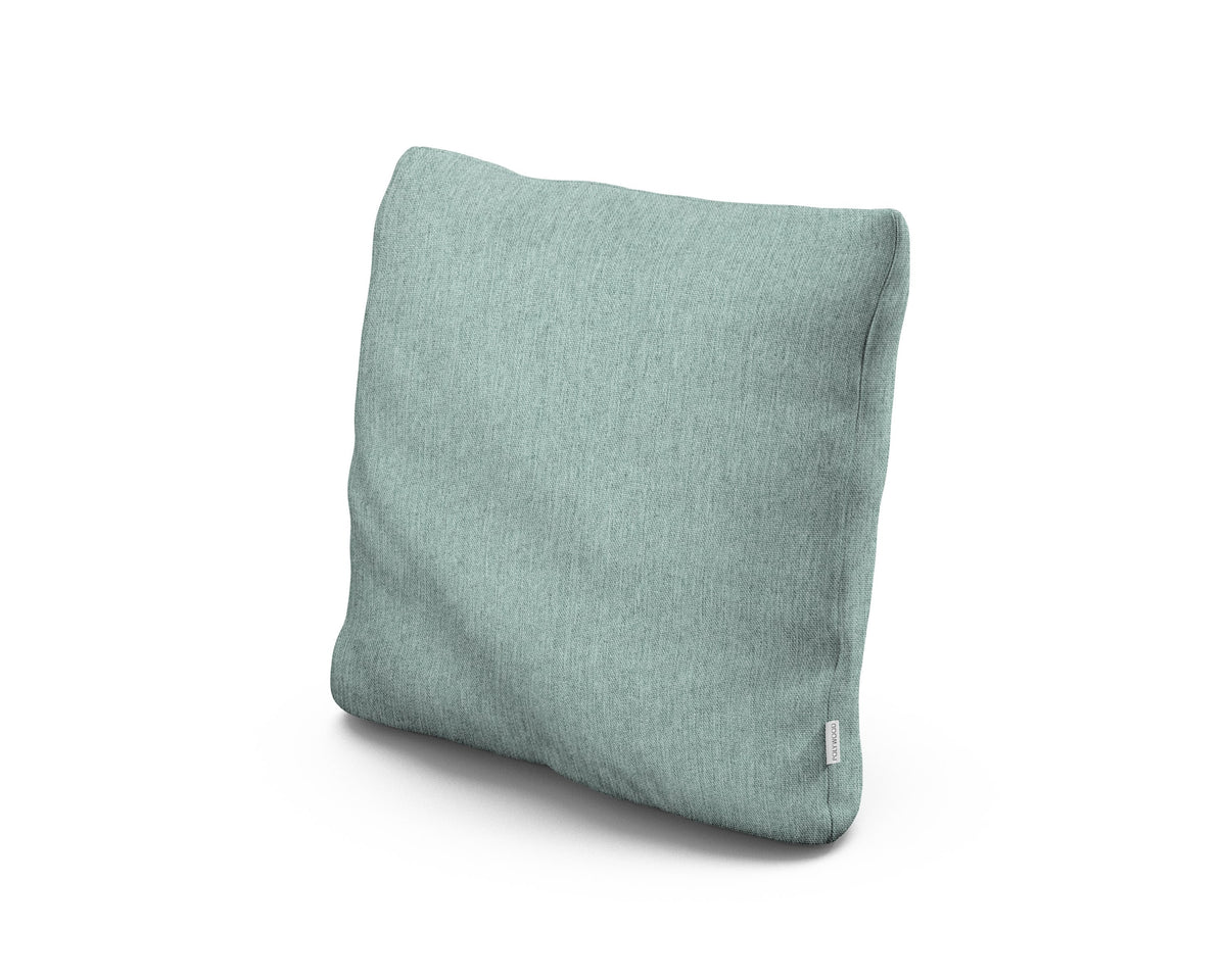 POLYWOOD 18" Outdoor Throw Pillow in Glacier Spa