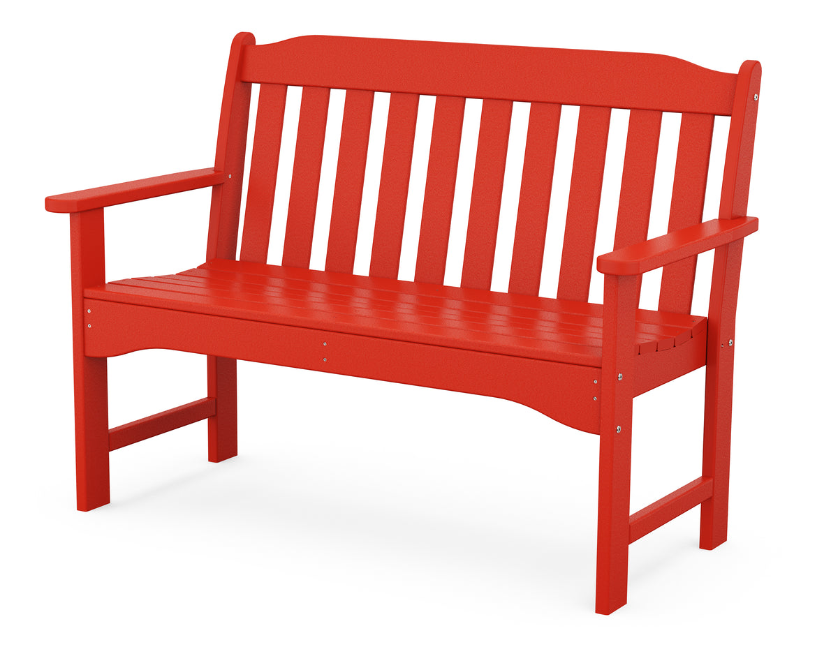 POLYWOOD Country Living 48" Garden Bench in Sunset Red